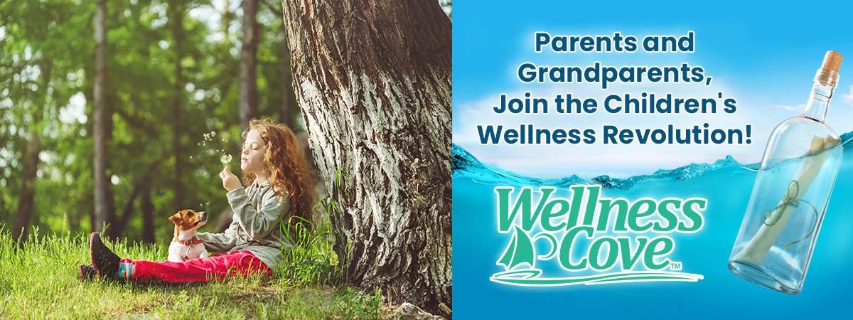 A poster of parents and grandparents, join the children's wellness revolution