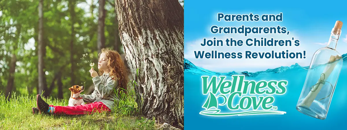 A poster of parents and grandparents, join the children's wellness revolution